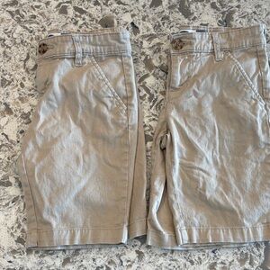 Old Navy Boy’s Khaki Flat Shorts Lot of 2